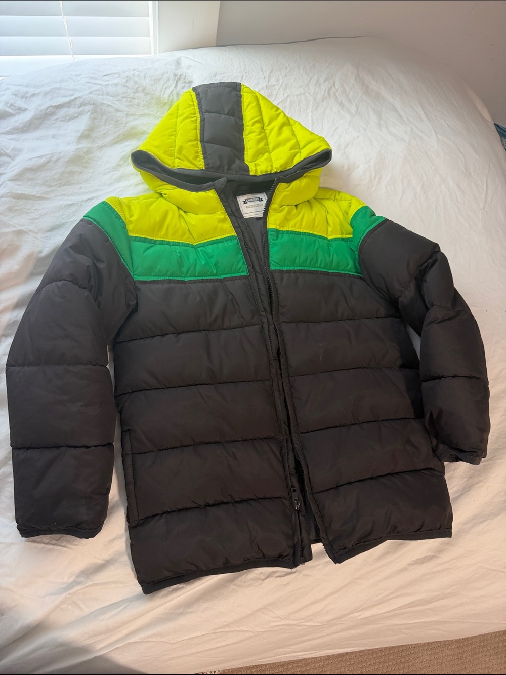 Gymboree Black Jacket with Green and Yellow Accents